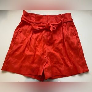 Banana Republic Red Paper Bag Shorts Size 8